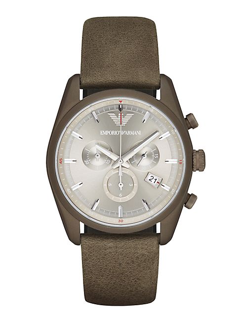 Emporio Armani - Round Stainless Steel Chronograph Watch