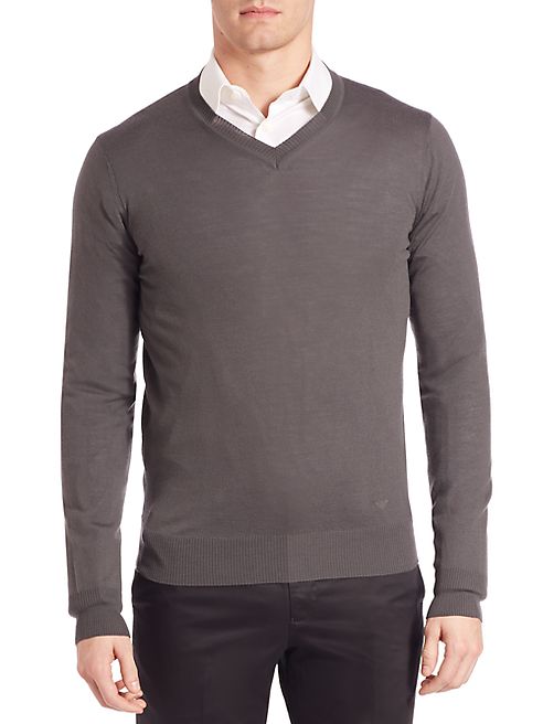 Emporio Armani - Wool V-Neck Sweater