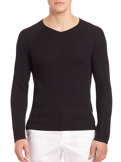 Emporio Armani - Ribbed Silk & Cotton Sweater