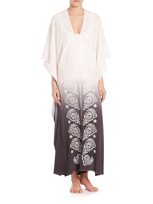 Marie France Van Damme - Embroidered Boubou Silk Caftan