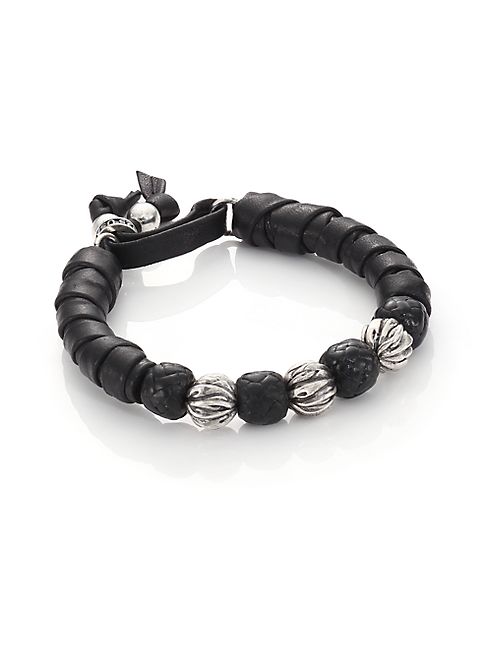 King Baby Studio - Wrap Leather & Sterling Silver Bracelet