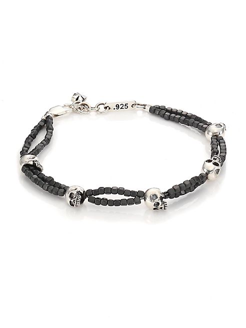 King Baby Studio - Gray Hematite & Skull Bracelet