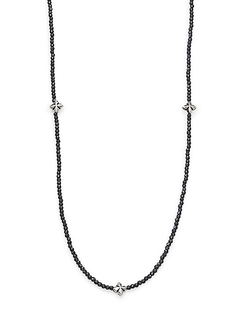 King Baby Studio - Grey Hematite & Cross Necklace