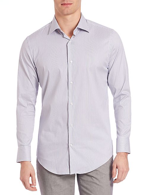 Saks Fifth Avenue Collection - Double-Stripe Button-Down Shirt