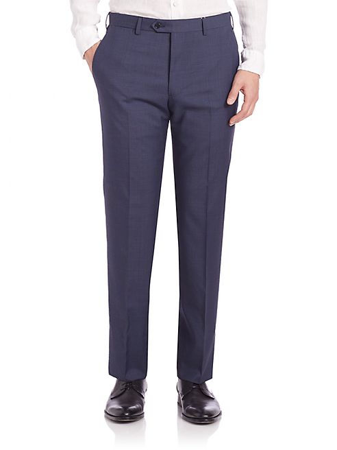 Armani Collezioni - Melange Textured Trousers