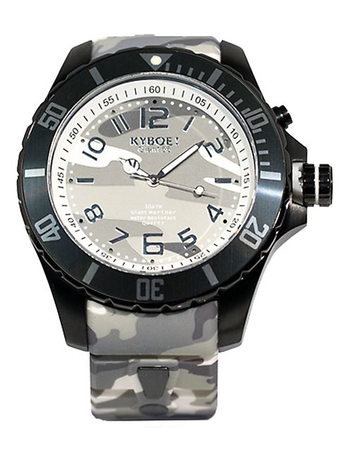 KYBOE! - Stainless Steel Camo Dial Watch