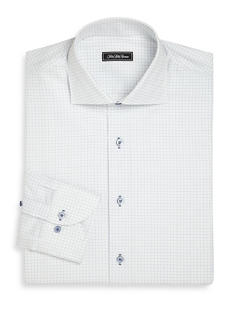 Saks Fifth Avenue Collection - Regular-Fit Graph Paper Dress Shirt