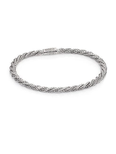 John Hardy - Classic Chain Pavé Diamond & Sterling Silver Bracelet