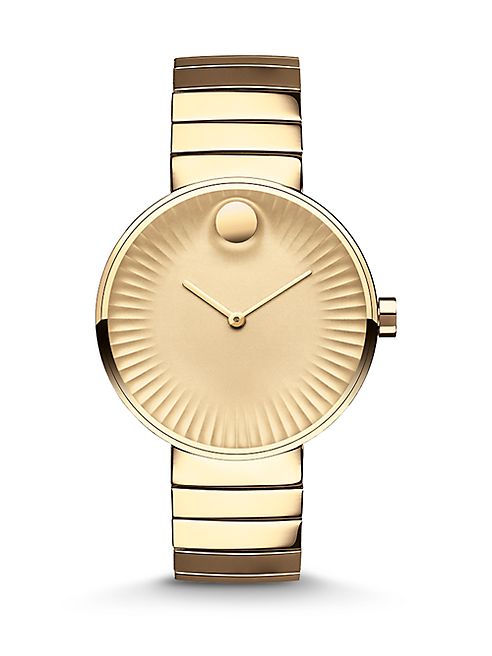 Movado - Movado Edge Goldtone Stainless Steel Bracelet Watch