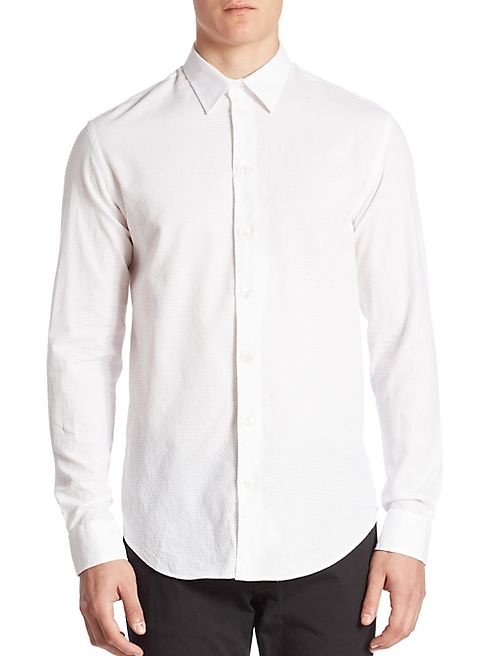 Armani Collezioni - Textured Jacquard Sport Shirt