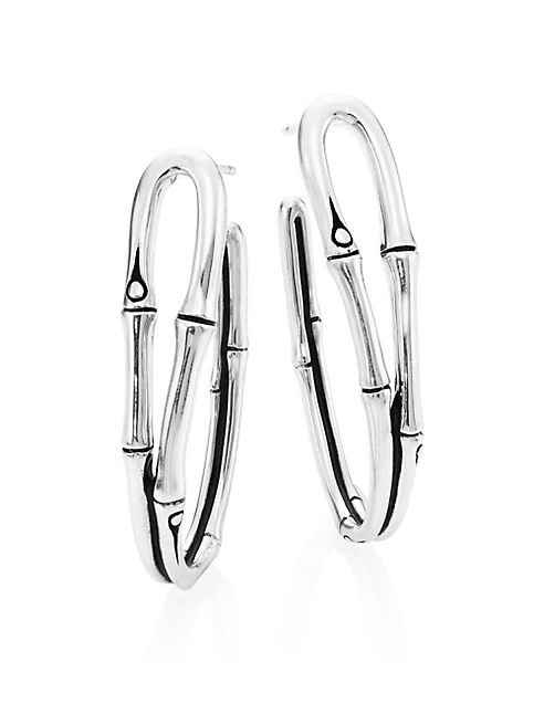 John Hardy - Bamboo Sterling Silver Hoop Earrings/1.5