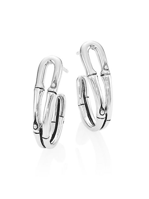 John Hardy - Bamboo Small Sterling Silver Hoop Earrings/1