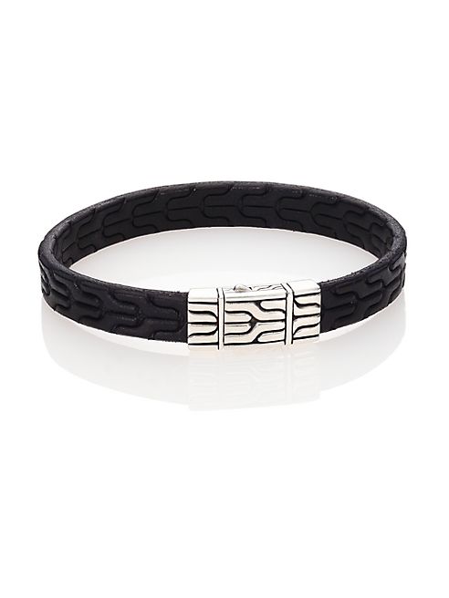 John Hardy - Classic Chain Leather & Sterling Silver Bracelet