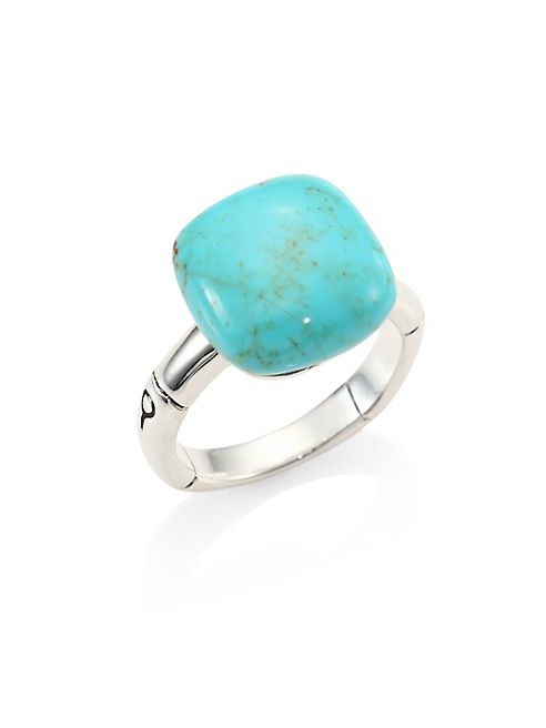 John Hardy - Batu Bamboo Turquoise & Sterling Silver Ring