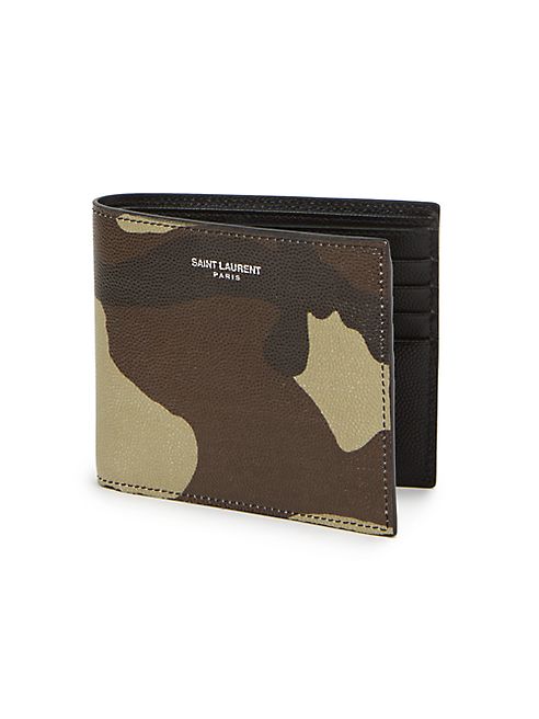 Saint Laurent - Camouflage Leather Bifold Wallet