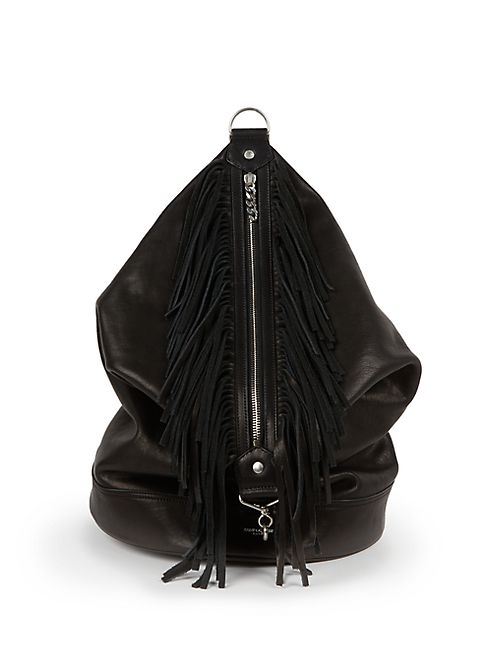 Saint Laurent - Fringed Leather Sac Backpack