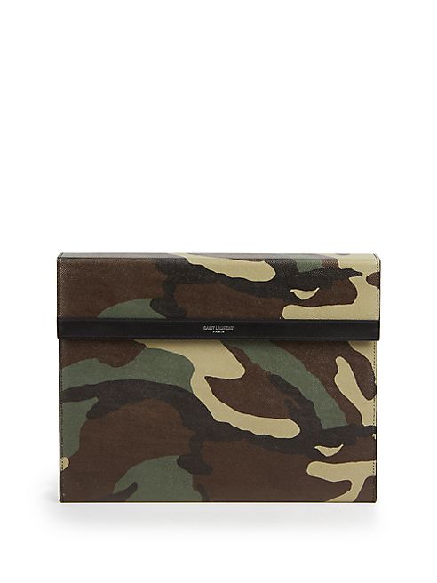 Saint Laurent - Camouflage Leather Pouch