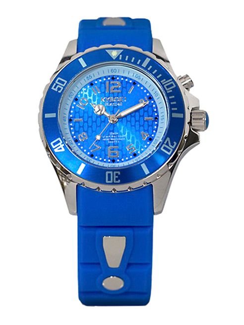 KYBOE! - Power Blue Silicone & Stainless Steel Strap Watch/40mm