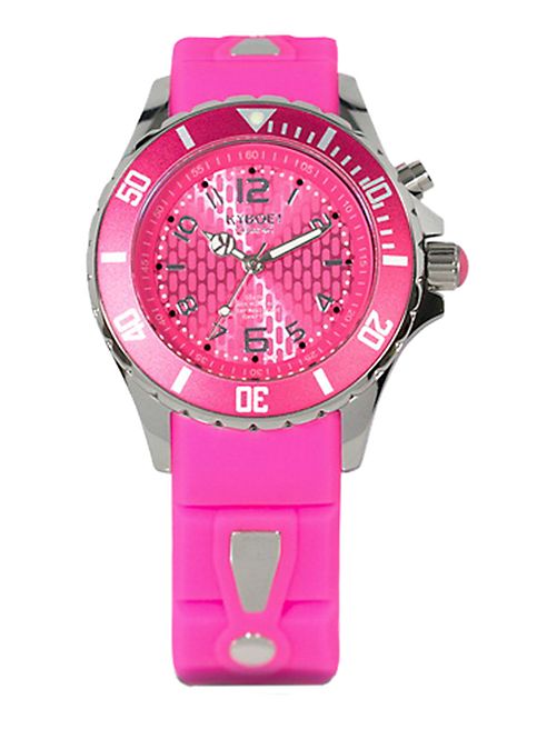 KYBOE! - Power Pink Silicone & Stainless Steel Strap Watch/40mm