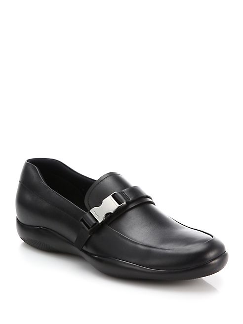 Prada - Iconic Buckled Leather Loafers