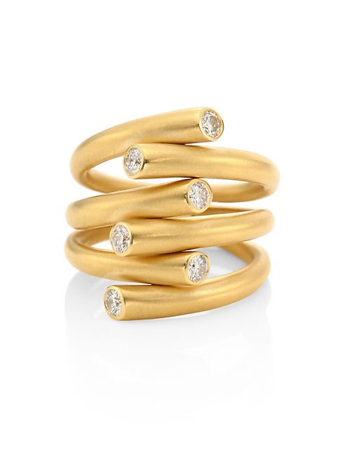 Carelle - Whirl Diamond & 18K Yellow Gold Ring