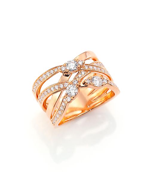 HEARTS ON FIRE - Aerial Diamond & 18K Rose Gold Right Hand Ring