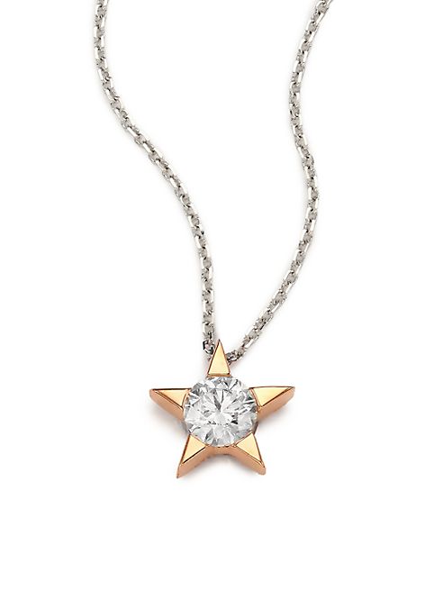 HEARTS ON FIRE - Illa Diamond & 18K Rose Gold Pendant Necklace