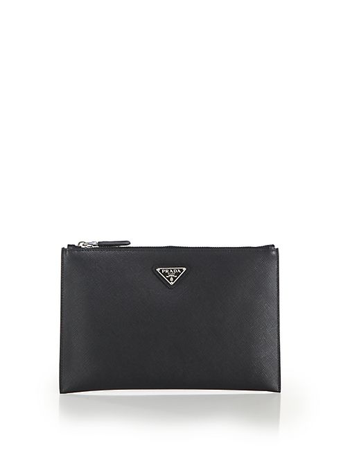 Prada - Medium Leather Zip Pouch