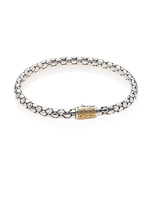 John Hardy - Dot Sterling Silver & 18K Gold Slim Chain Bracelet