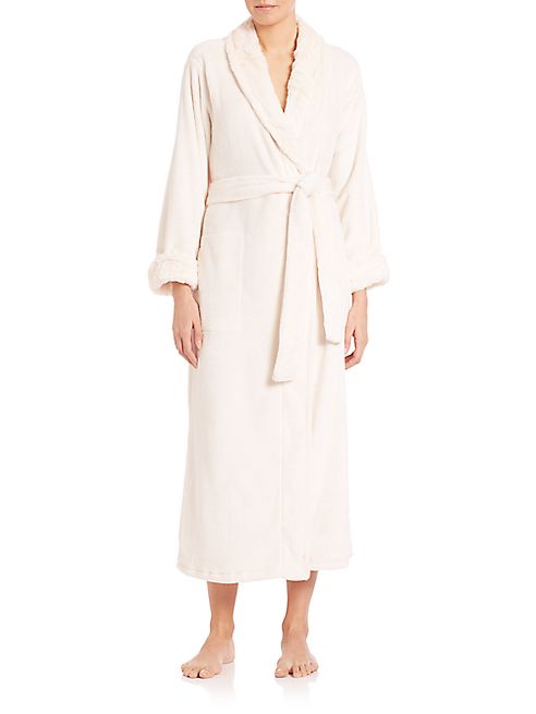 Natori - Faux Fur-Trimmed Robe