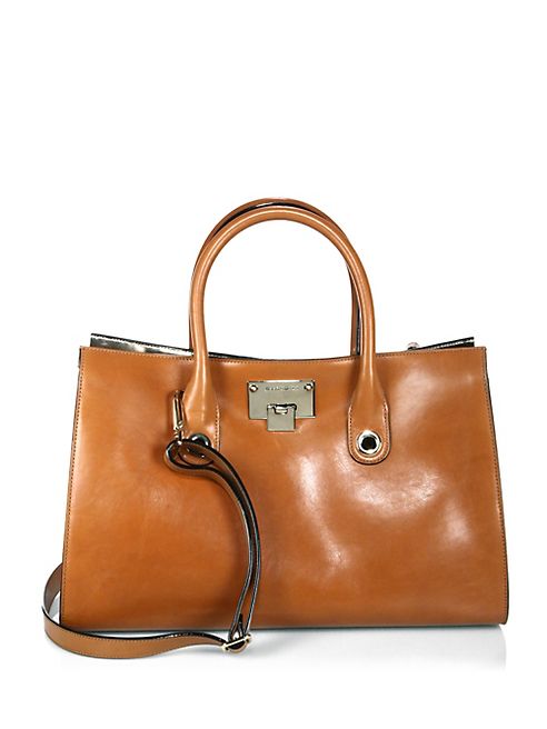 Jimmy Choo - Flip-Lock Leather Tote