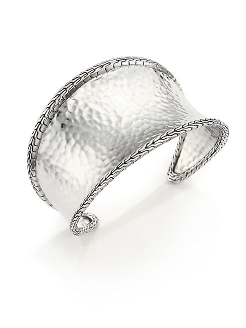 John Hardy - Classic Chain Hammered Sterling Silver Cuff Bracelet