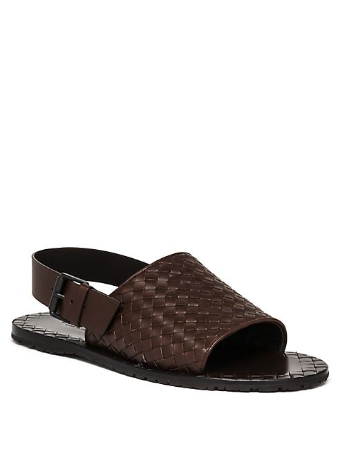 Bottega Veneta - Sherpa Intrecciato Slingback Sandals