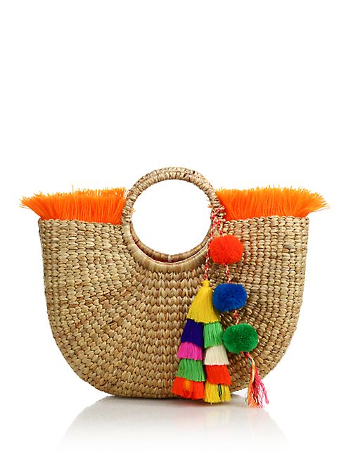 JADEtribe - Tassel Pom-Pom Beach Basket