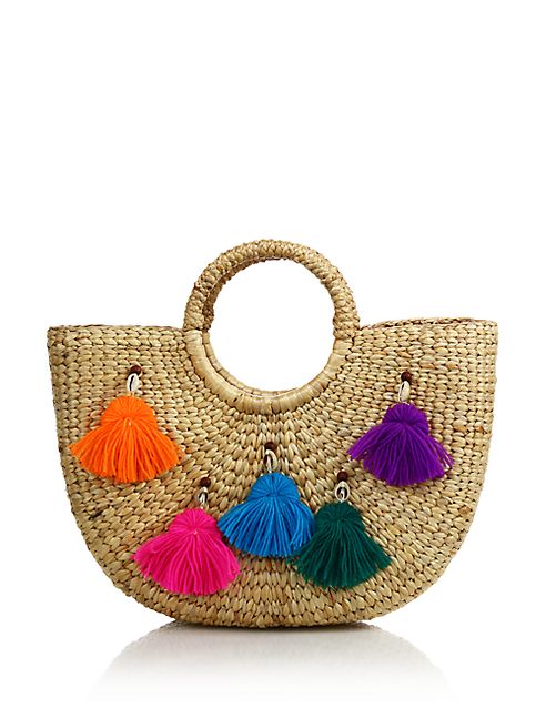 JADEtribe - Tassel Pom Beach Basket