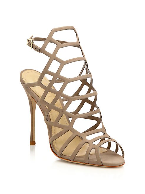 Schutz - Juliana Suede Caged Sandals