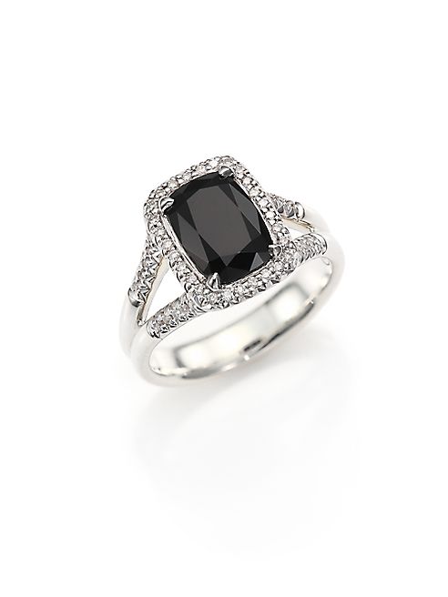 John Hardy - Classic Chain Batu Diamond, Black Onyx & Sterling Silver Ring