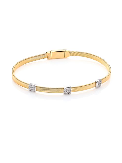 Marco Bicego - Masai Diamond, 18K Yellow Gold & 18K White Gold Bracelet