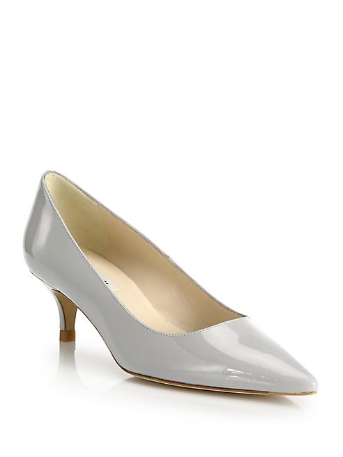 L.K. Bennett - Minu Patent Leather Kitten-Heel Pumps