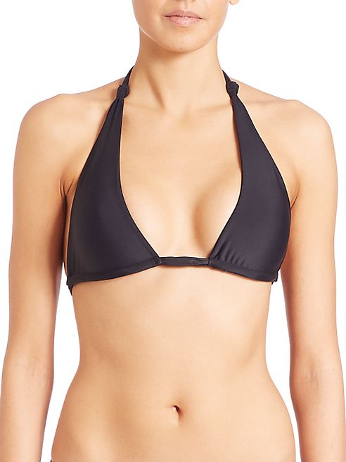 MIKOH SWIMWEAR - St. John Knot Halter Bikini Top