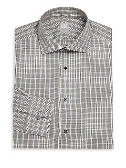 Ike Behar - Regular-Fit Lion Check Dress Shirt