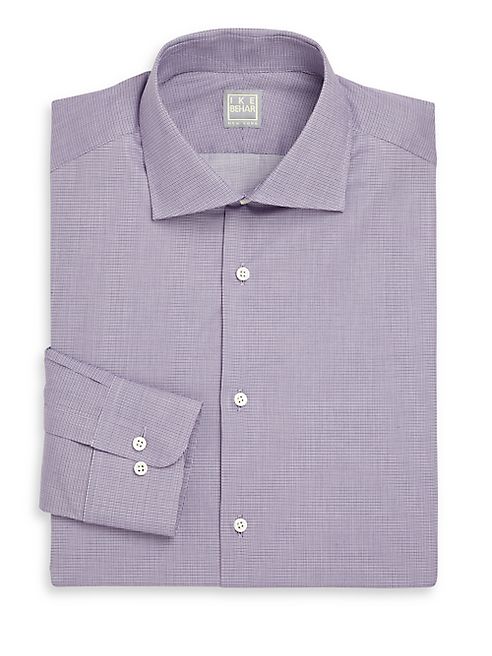 Ike Behar - Regular-Fit Micro Plaid Dress Shirt