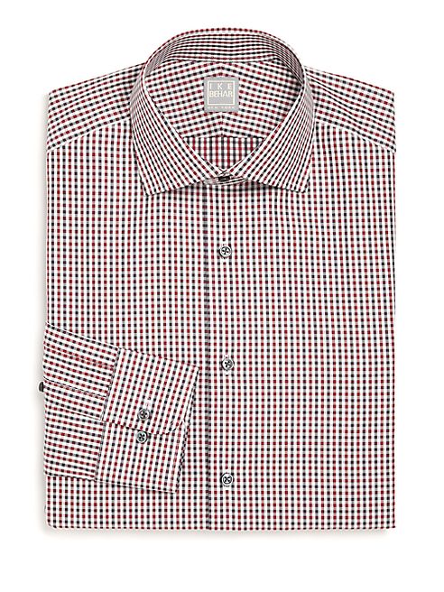 Ike Behar - Regular-Fit Gingham Dress Shirt