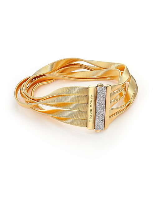 Marco Bicego - Marrakech Diamond, 18K Yellow Gold & 18K White Gold Multi-Row Bracelet