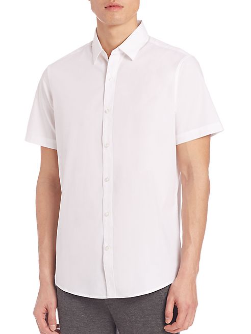 Saks Fifth Avenue Collection - Modern Stretch-Cotton Button-Down Shirt