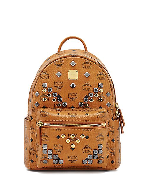 MCM - Stark M Stud Small Coated Canvas Backpack