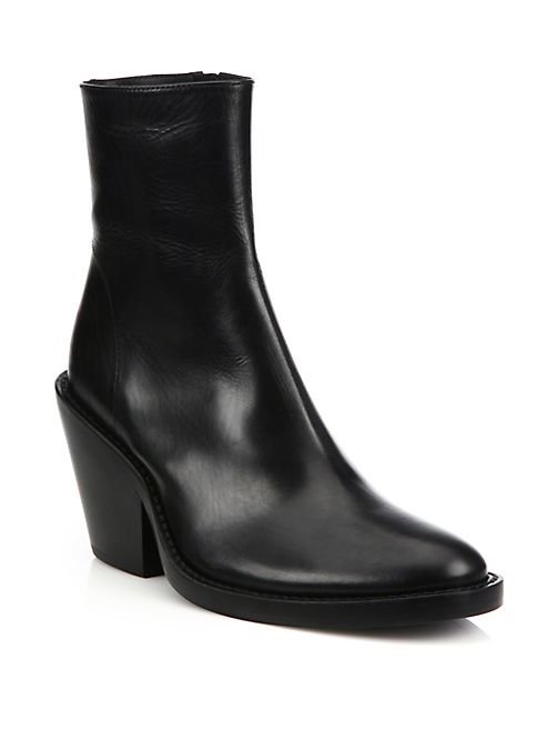 Ann Demeulemeester - Leather Ankle Boots