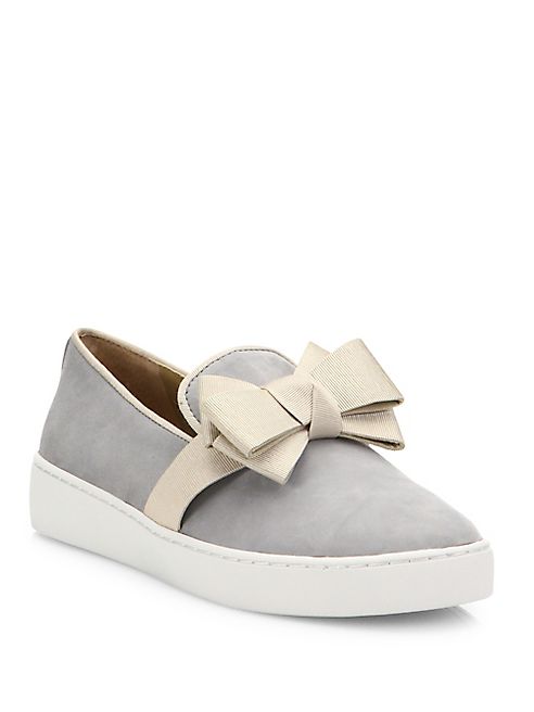 Michael Kors Collection - Val Suede Bow Skate Sneakers