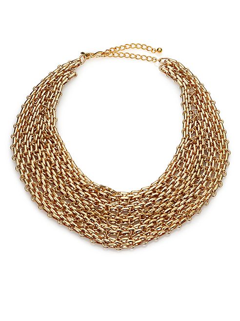 Kenneth Jay Lane - Multi-Row Link Bib Necklace