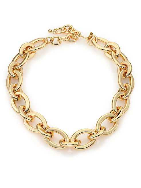 Kenneth Jay Lane - Polished Link Necklace/Goldtone